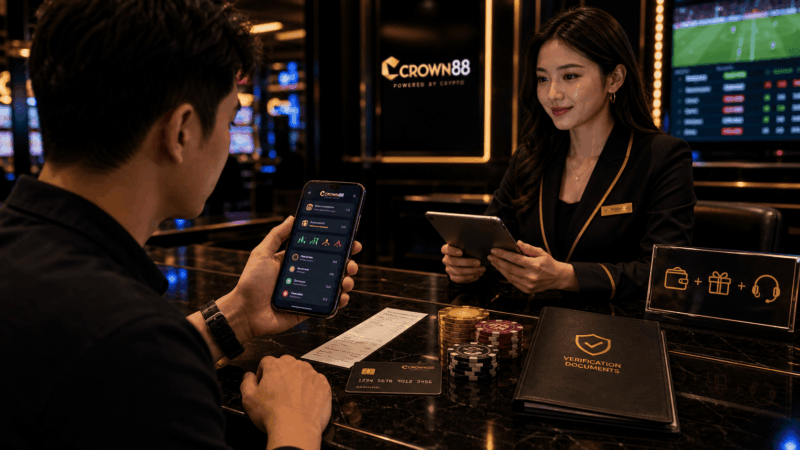 Crown88 online casino session map wallet review
