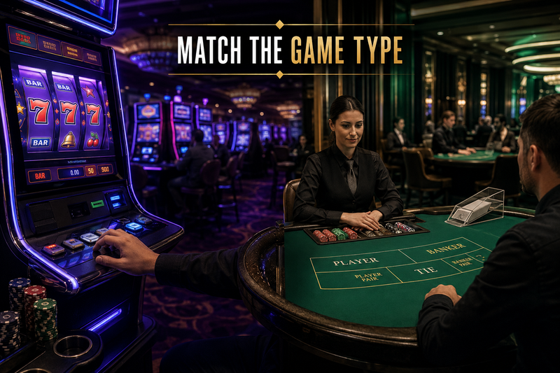 Bonus type comparison for longer slots and live casino testing