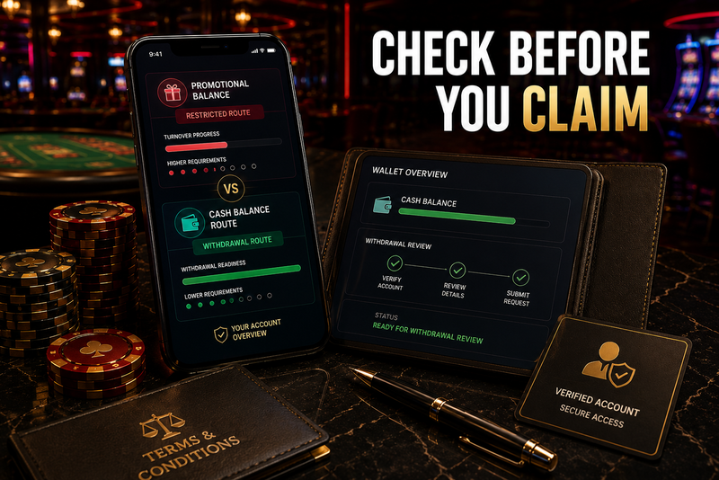 Player checking bonus turnover before choosing a fast withdrawal option